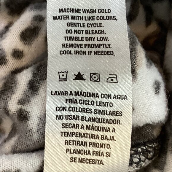 Live Love Lounge by Karen Neuberger 2-Piece Set Solid/Leopard Sz S Gray #49P - Picture 10 of 10